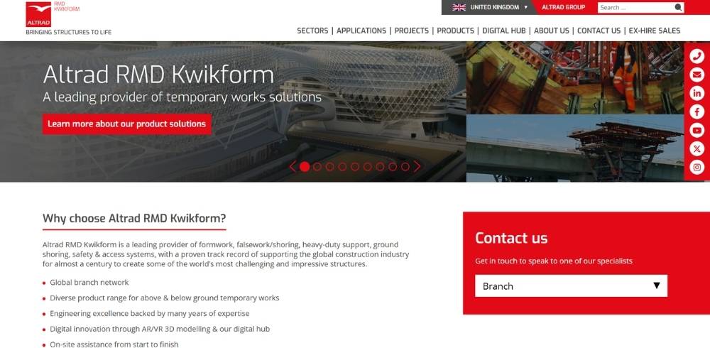 RMD Kwikform heavy-duty scaffolding system